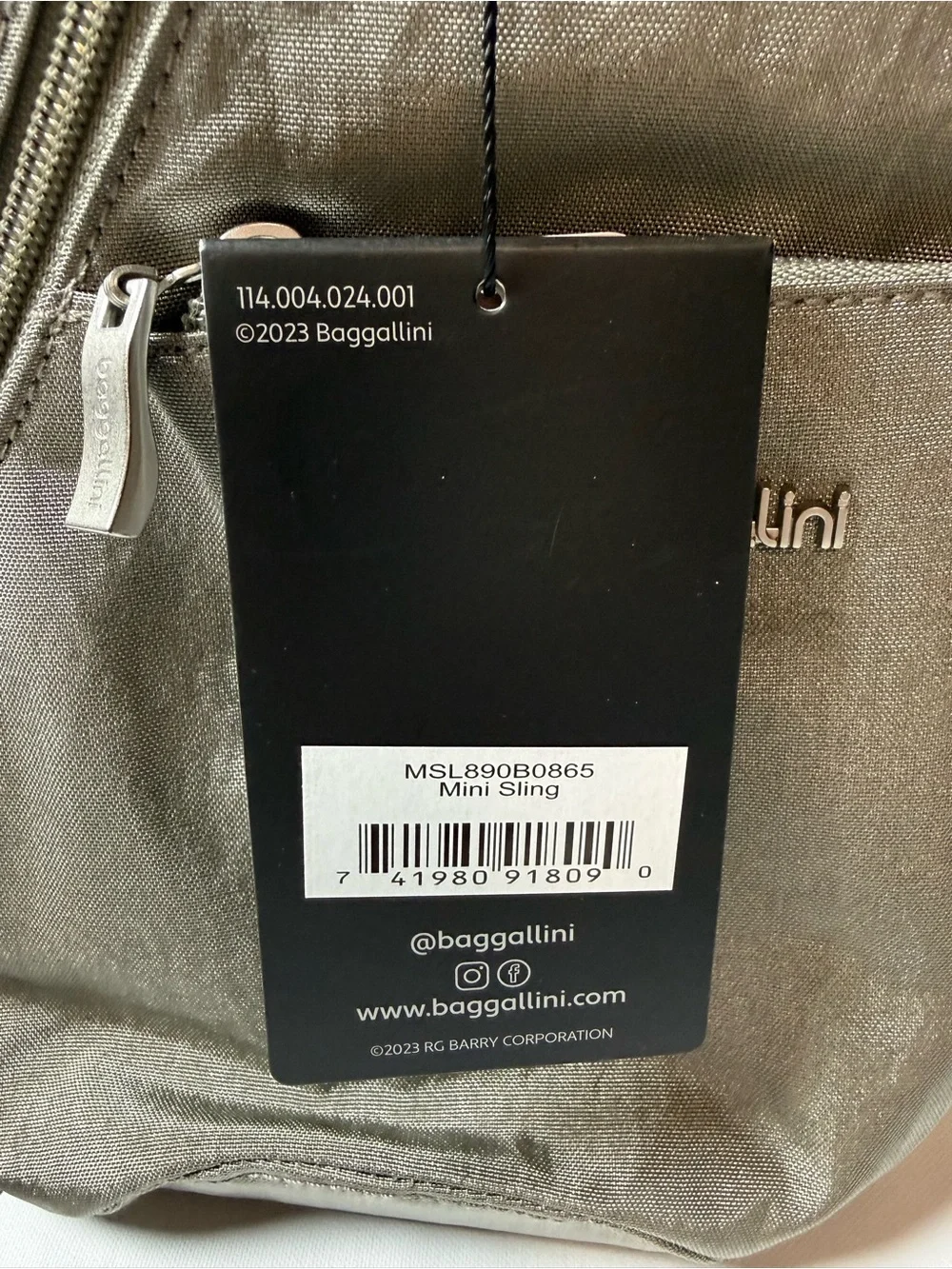 Baggalini Mini Sling Bag in Charcoal - Picture 4 of 7